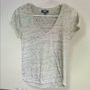 PAIGE Heathered Gray Short Sleeve V-Neck Tee